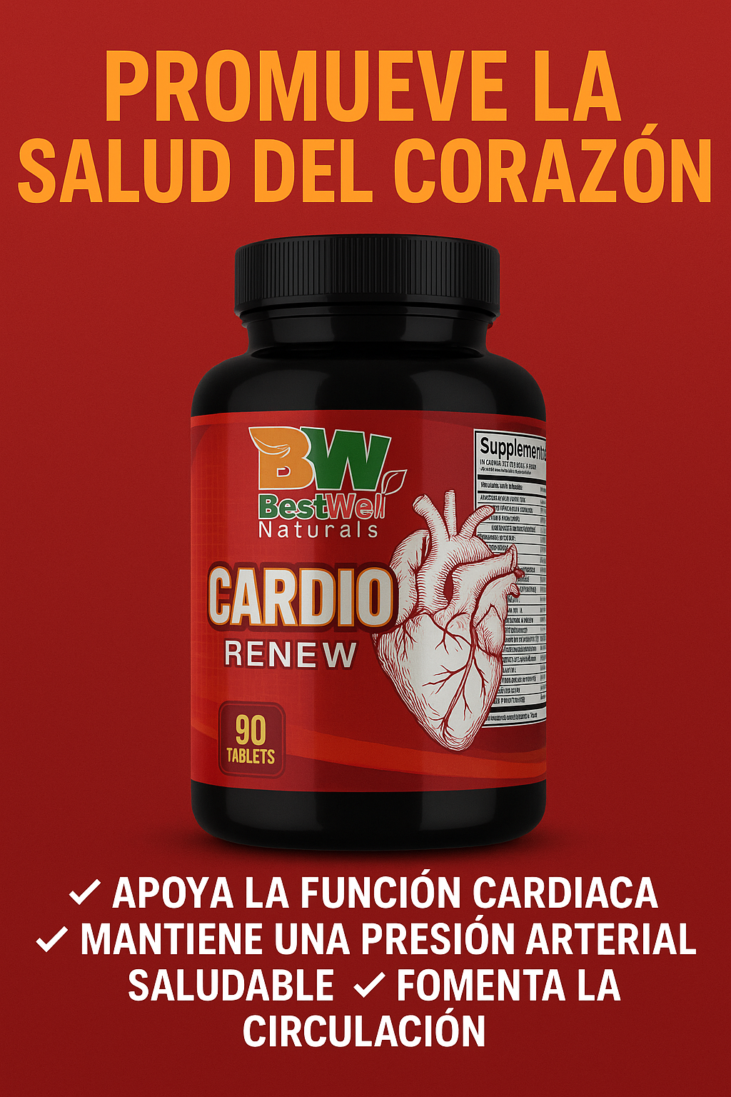 Cardio Renew - Suplemento Natural para la Salud del Corazón | BestWel Naturals