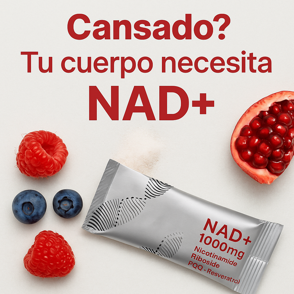 🧬 NAD+ 1000 mg con Nicotinamide Riboside, PQQ y Resveratrol – 30 Sobres