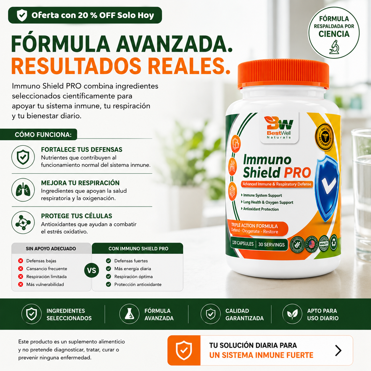 Refuerzo Natural Immuno Shield PRO