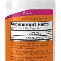 Biotin 5000 mcg 60 Vcaps