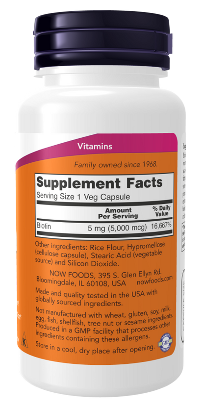 Biotin 5000 mcg 60 Vcaps