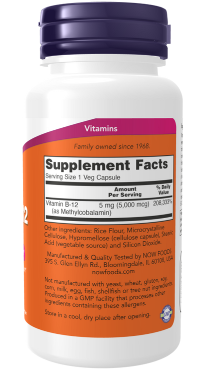 B12 methyl 5000mcg 60 tabs now