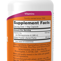 Vitamin K-2 100 mcg 100Vcaps