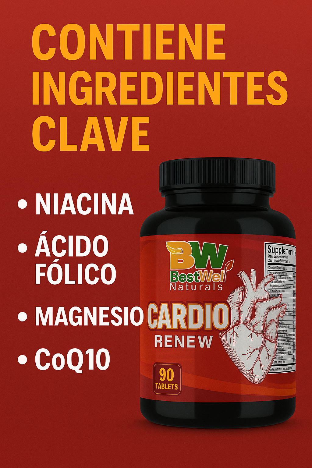 Cardio Renew - Suplemento Natural para la Salud del Corazón | BestWel Naturals