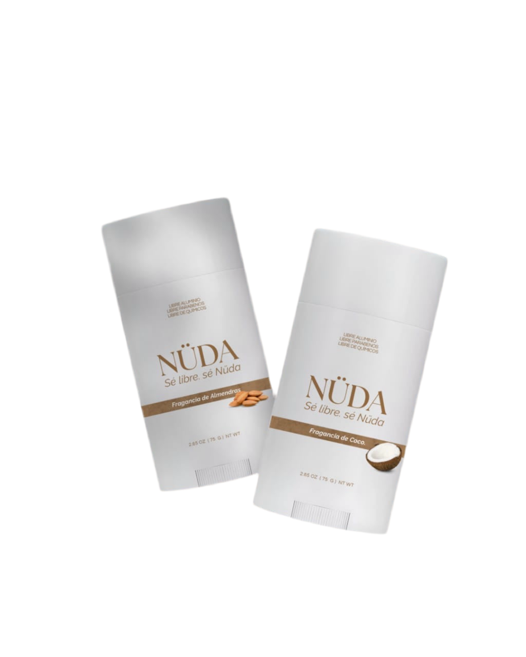 Desodorante Natural NÜDA – Fragancias Coco & Coco Vainilla (2.65 oz)