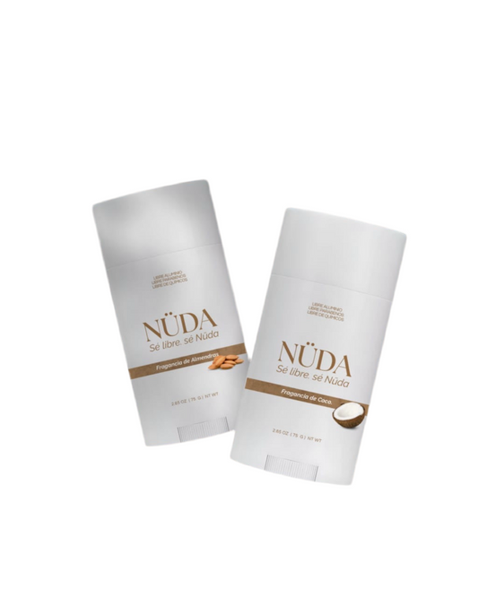 Desodorante Natural NÜDA – Fragancias Coco & Coco Vainilla (2.65 oz)