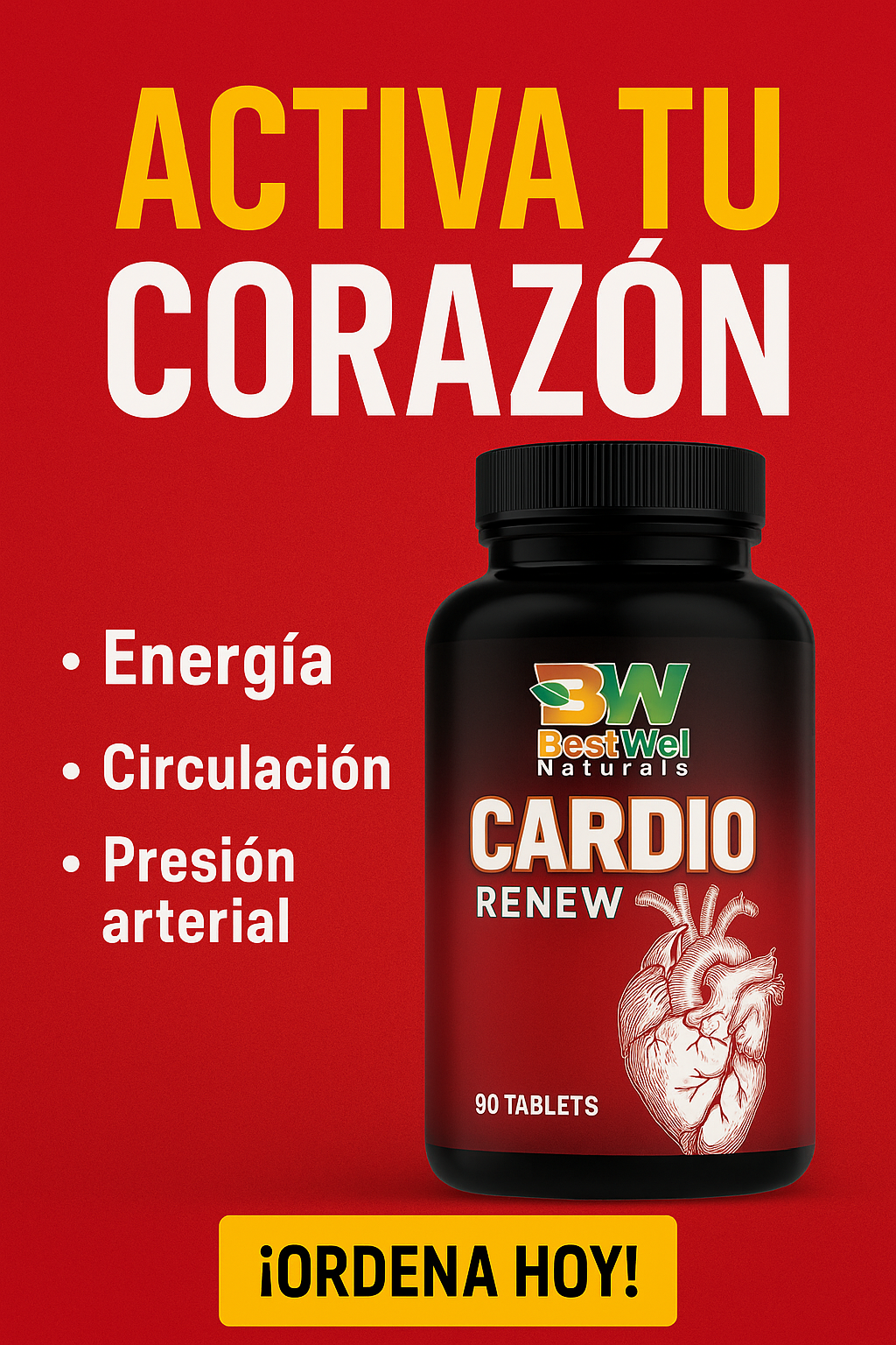 Cardio Renew - Suplemento Natural para la Salud del Corazón | BestWel Naturals