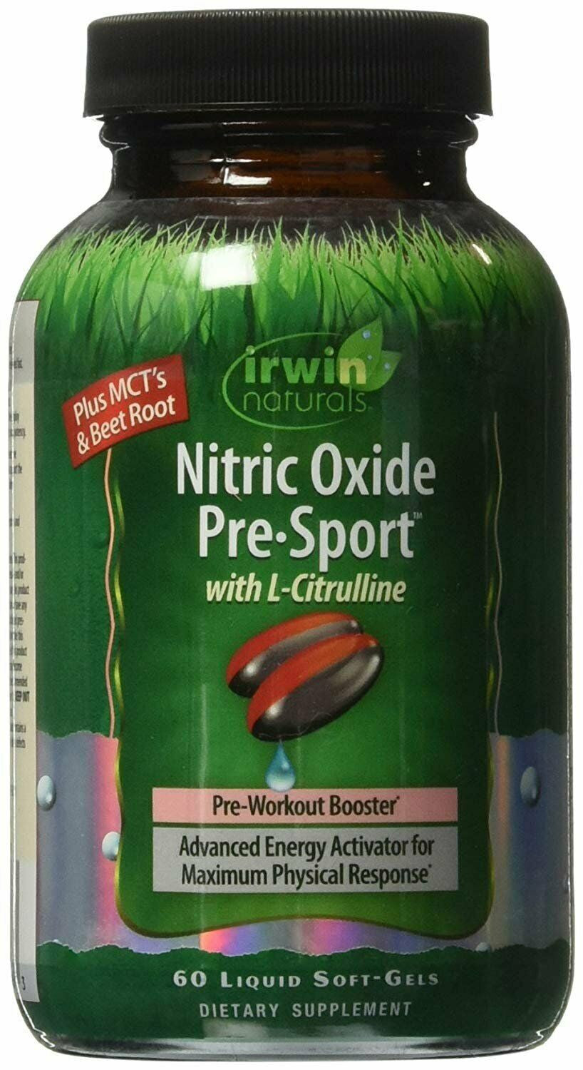 Irwin Naturals Nitric Oxide Pre Sport Softgels, 60 ct