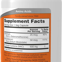 Nac acetyl cysteine 600mg 100v caps