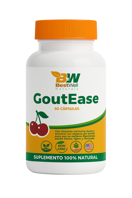 GoutEase | Suplemento Natural para la Gota y Ácido Úrico – 60 cápsulas | Best Well Naturals