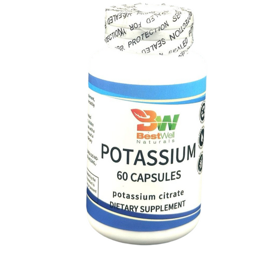 2 Frascos de 60 cápsulas de Citrato de Potasio de 200mg c/u