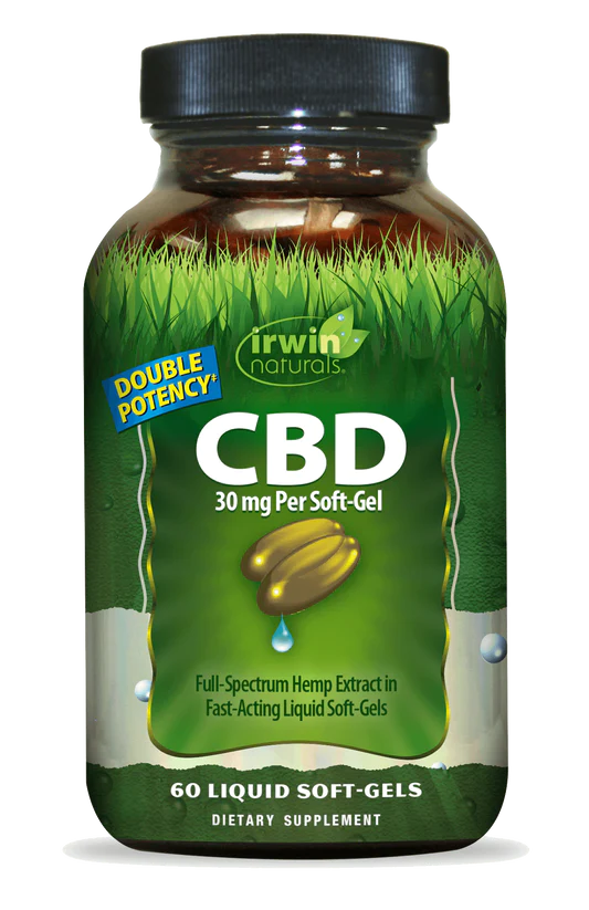 Cbd 30 mg per softgel Irwin Naturals 60 ct