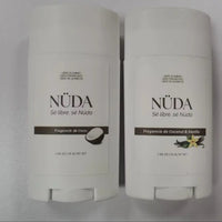 Desodorante Natural NÜDA – Fragancias Coco & Coco Vainilla (2.65 oz)