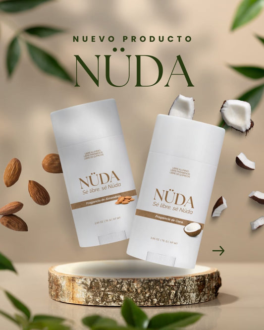 Desodorante Natural NÜDA – Fragancias Coco & Coco Vainilla (2.65 oz)