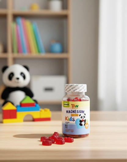 Magnesium Citrate Kids Bestwell - Gomitas Vegetarianas 60ct | Suplemento Dietético para Niños | Sin Gluten