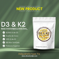 Vitamina D3 y K2 con Aceite de Coco