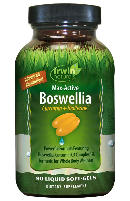 irwin naturals max active boswellia curcumin 90ct