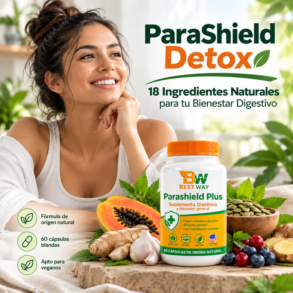 🌿 ParaShield Detox – 18 Ingredientes Naturales para tu Bienestar Digestivo