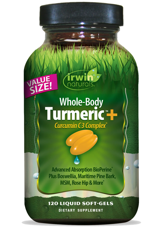 Whole Body Tumeric 120 ct value size irwin naturals