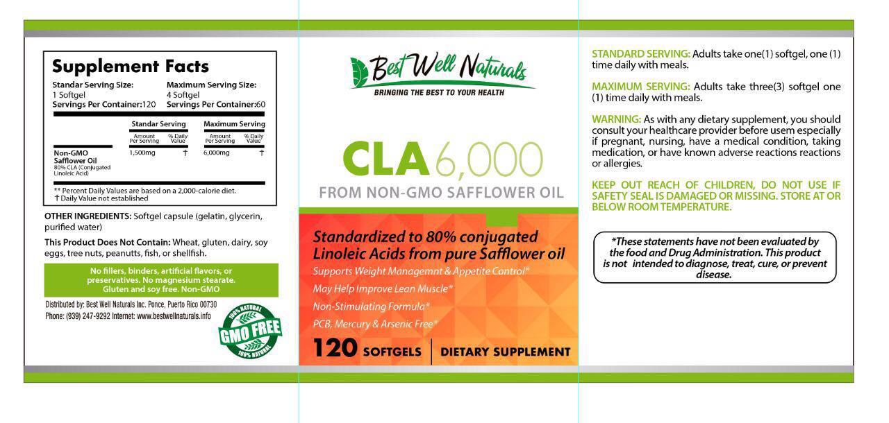 Best Well Naturals CLA 6000 120sg